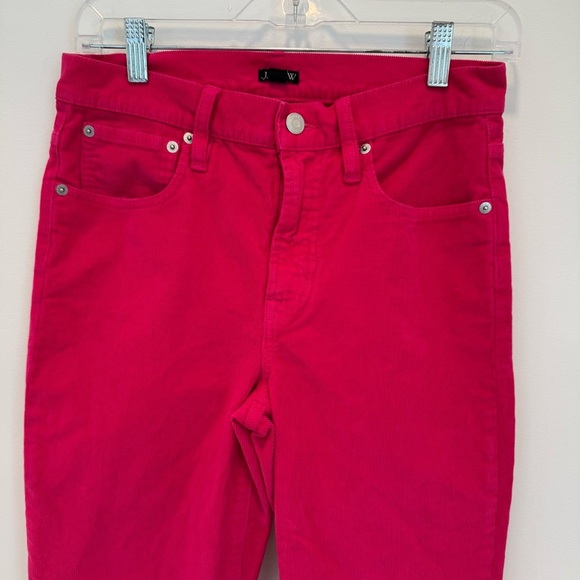 J Crew Corduroy Pant, Worn Once, Size 27 Bright Pink - Picture 2 of 10
